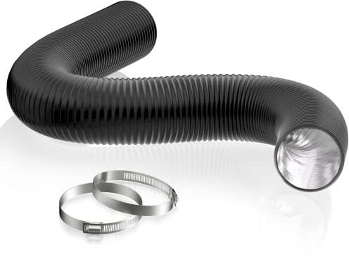 HG Power 3 Inch Air Ducting, 16 Feet Flexible Aluminum Dryer Vent Hose, Three Layer Protection Dryer Hose with 2 Clamps for HVAC Ventilation Heating Cooling Exhaust