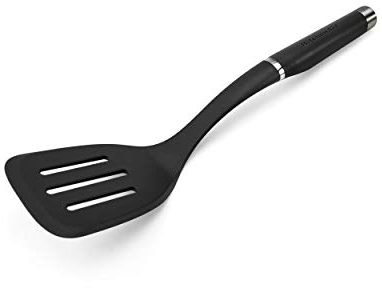 KitchenAid Pfannenwender - GESCHLITZT - NEUES GOURMET DESIGN 2020 - Farbe: schwarz 7279