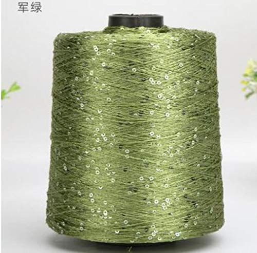 RIDS Natürliche Seide Bunte Pailletten Strickgarn Strang Kaschmir Häkelgarn Zum Stricken Strickfaden, 35