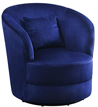 Atlantic Home Collection Sessel Colin, 360Grad, Polyester, Blau, BxTxH: 84cm x 85cm x 84 cm