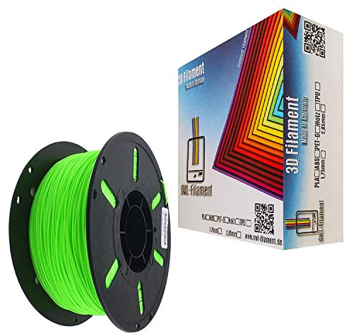 OWL-Filament 3D-Drucker PLA 1,75mm 1kg Spule Rolle (Neon Grün)