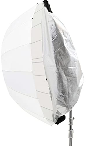 Pixapro 130cm Parabolic Parachute Shoot-Through Umbrella With Removable Diffuser Giant Softbox Lantern Translucent White Brolly Photography Lighting Soft box Soft Light (130cm)