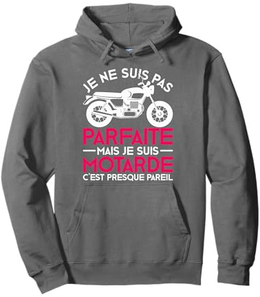 Moto T-shirt Motard Femme Moto Cadeau Motorcycle Motards Sweat à Capuche