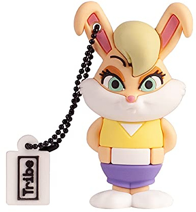 Tribe - Memoria USB 32 GB Lola Bunny - Memoria Flash 2.0, Personaje Original Looney Tunes, Memoria USB Compatible con Windows, Linux y Mac