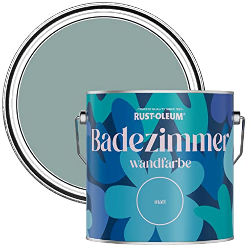 Rust-Oleum blau feuchtigkeitsresistente Badezimmerwandfarbe Matt Finish - Greshamblau 2,5 litres