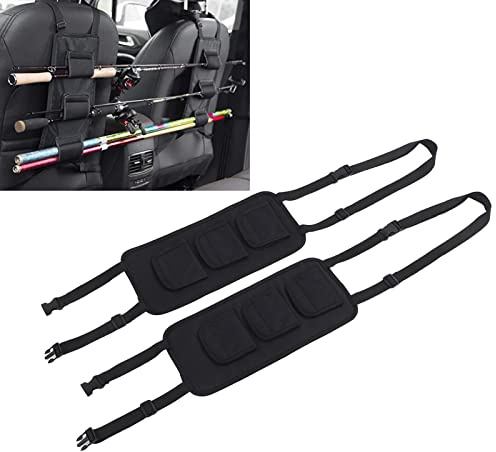 Tyenaza Auto Angelrutenhalter, 2 Stück Angelrutenhalter Träger Für Auto Rücksitz Fahrzeug Universal Angelruten Lagerregal Universal-Angelrutenhalter für Fahrzeugrücksitz