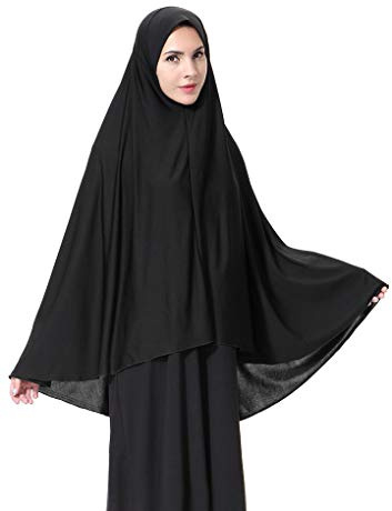Faxianther Frauen Hijab Länge Kopftuch UV Schutz Weiche Atmungsaktive Muslimischer Kopfkappe Damen Kleid Muslimisches Einteiliges Gebetskleid Arabien Länge Wrap Verpackung Kopfbedeckung Schal