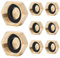 Pack of 8 Brass Blanking Caps, 1/2 Female BSP Thread Brass Compression Stop End Blank Cap, Drain Preventer Blanking Plugs with Gasket, for Water Pipe Washing Machine Radiator Valve faucets Tap