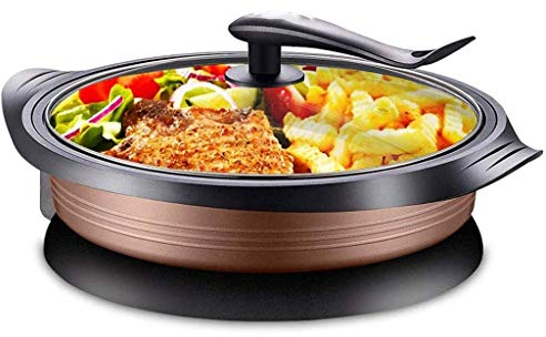 Pentola Elettrica, Wok Antiaderente, Ideale per Bistecca, Uova, Riso Fritto, Pentola Elettrica Multifunzionale Wok Elettrico per La Casa
