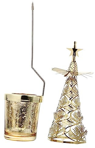 Alipis Weihnachten Kerze Stehen Weihnachten Baum Eisen Material und Festliche Tisch Mittelstück