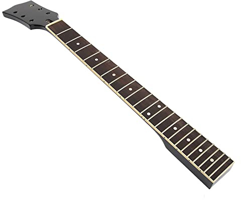 Manche de Guitare en Bois D'érable, 22 Frettes, Pièces de Guitare Folk, Noir et Blanc, en Palissandre pour le Remplacement