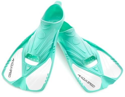 Aqua Speed Flossen für Frauen & Kids | Schnorchel- & Schwimmflossen Türkis Transparent | Leichte Trainingsflossen für sicheren Halt | Bequeme Taucherflossen | Action 38/39