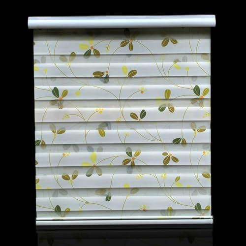 Tages- und Nachtrollo, Zebra-Fensterrollos, Lichtfilterung, Sichtfenster, Sichtschutz für Schlafzimmer, Badezimmer, zweilagiges Zebra-Rollo (Kaffee, 160 x 190 cm)