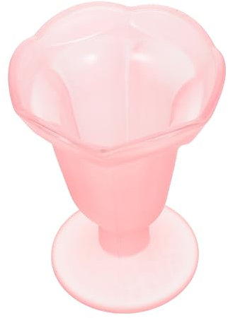 Cabilock Taza De Postre Titular De Batido De Leche Copas De Vino De Postre Tazas De Pudín Copa De Vino Cristalería De La Vendimia Cuenco Para Servir De Postre Tazones De Postre Rosa Vidrio