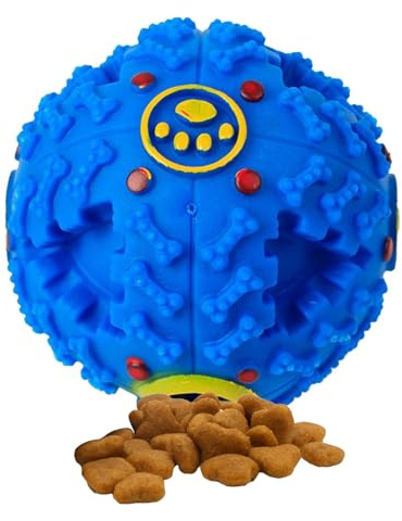 Snackball Hund, Kicherball Für Hunde, Interaktiver Spielball Für Hunde, Klangball, Kichern, Interaktives Hundespielzeug Mit Sound, Puzzleball Für Kleine, Mittelgroße Und Große Hunde, Leckerli-Spender
