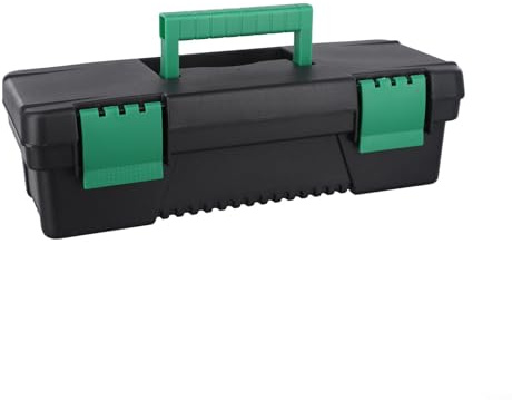 Toolbox 10 Inch PP Plastic Tool Box Organiser Portable Storage Case for Carpentry Electrical Repairs with ABS Lock Buckle