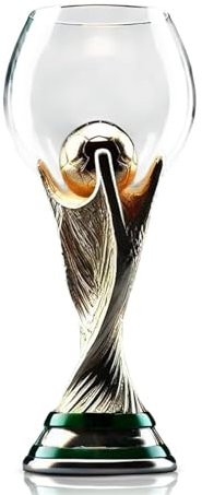 Copa de vino con forma de trofeo de la Copa del Mundo, vaso de cerveza con forma de balón de fútbol de 15,2 oz, el compañero perfecto para el día del partido y los amantes del fútbol. (1pcs)