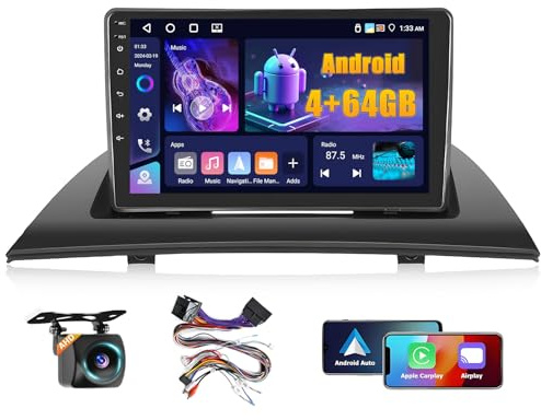 Fuluku 4+64GB 9 Pantalla Radio para BMW X3 E83 2004-2010 | Wireless Carplay Android Auto, 9 IPS Touch Screen Radio Coche con Bluetooth 5.0/GPS/Cámara de Marcha Atrás/FM/WiFi/SWC
