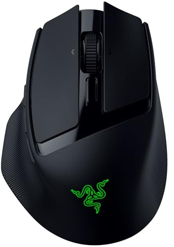 Razer Basilisk Mobile - Small Portable Ergonomic Wireless Gaming Mouse - AI Prompt Master - Focus X 18K Sensor (Tri-Mode Connectivity, Up to 105 Hour, Mouse Switches Gen-3) Black