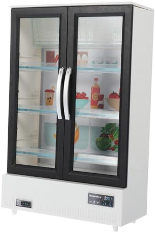 HONITANO Kinderkühlschrank Puppenmöbel Kinderspielzeug Mini Babypuppenspielzeug Mädchenspielzeug Minikühlschrank Mini Hausmöbel Puppenhausmöbel Spielzeugkühlschrank Weiß Abs