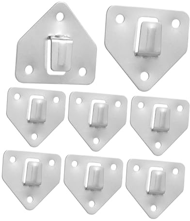 Tofficu 8 Pcs Fire Extinguisher Wall Bracket Hook Heavy Duty Iron Mounting Holder with Unique Shape Silver Colour Safe and Space-saving Design for Wall Use