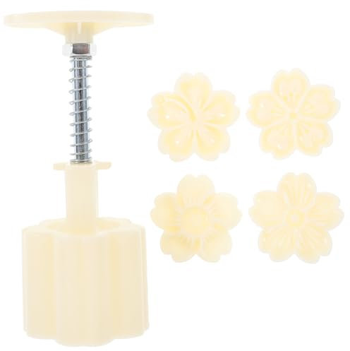 SECFOU Mondkuchenformen Mit Blumen Design Für Backen Für Mondkuchen Kekse Und Desserts Einfach Zu Verwenden Reinigen