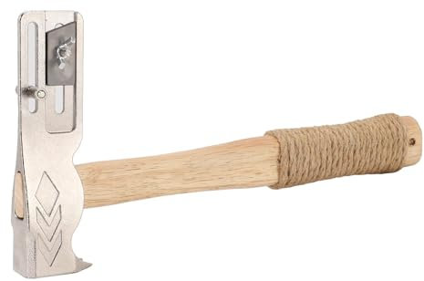 Magnetic Roofing Hammer, Magnet Faced Roofing Hatchet Axe with Wood Handle, A Roofing Tools for Quick Installation of Roofing Nails and Felt Caps
