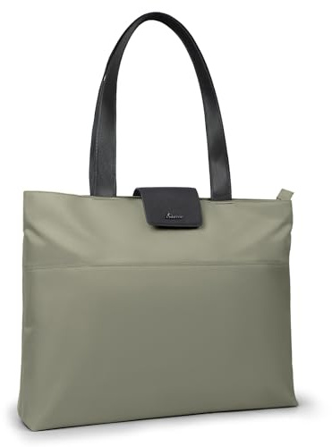 SIMTOP Bolso Shopper Mujer Grande, Tote Portátil 16,2 Pulgadas Gris