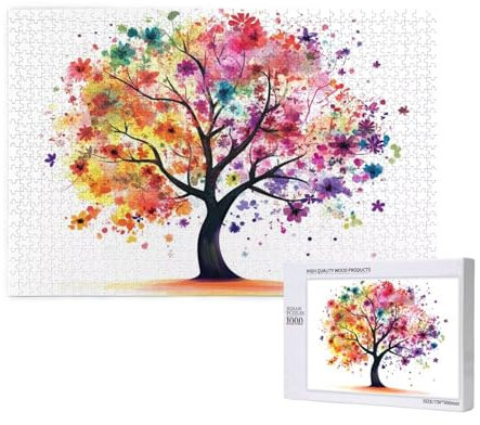 Puzzle 5000 Pezzi Albero Puzzle Albero Della Vita Grandi Dimensioni per Adulti Scatola di Imballaggio e Immagini di Riferimento,Giochi Rilassamento e Intelligence,Come Regalo per Amici e Amanti M-990