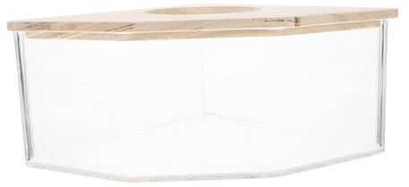 HANABASS Sandbadewanne Für Chinchillas Transparentes Haushalts-sandbad Multifunktionale Hamster-Toilette Leicht Zu Reinigen Verwenden