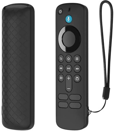 SEIAIYG Hülle Kompatibel mit 2025 Amazon Fire TV Stick 4K / Amazon Fire TV Stick HD, Leichte Waschbar Silikon Schutzhülle, Staubdicht, Fernbedienung Hülle - Schwarz