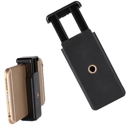 VYNZOR Support Téléphone pour Trépied, Adaptateur Universel avec Filetage 1/4 de Pouce, Pince Réglable, Compatible avec Samsung, iPhone et Autres Modèles