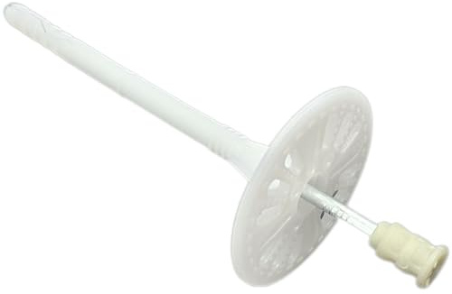 KLIMAS Chevilles d'isolation pour WDVS - En nylon - Avec mandrin en métal - Clous en acier - Pour isolation thermique de façade en polystyrène et laine minérale - 8 x 175 mm