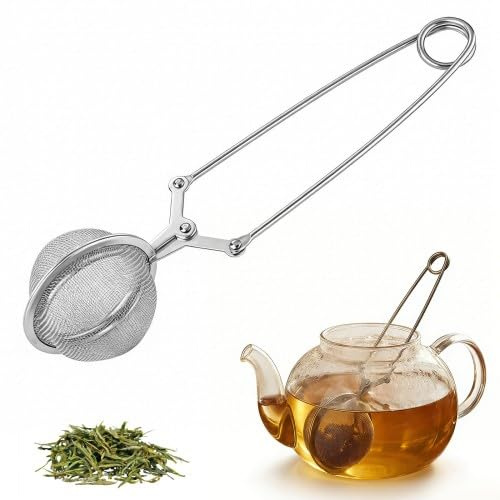 Bola de Té de 4.5 cm, Infusor de Acero Inoxidable con Apertura a Presión - Colador de Té para Taza y Tetera, Filtro Práctico y Reutilizable