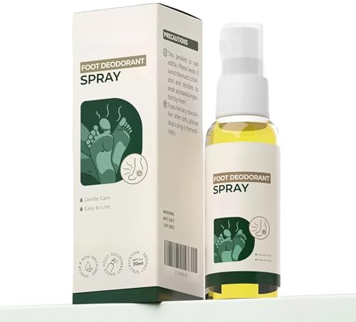 Fot luktborttagare spray – milt svettskydd, 30 ml kompakt flaska med kontinuerlig dimmpump, organiskt te-träd, omedelbar kylande luktneutralisering, för alla hudtyper utomhus