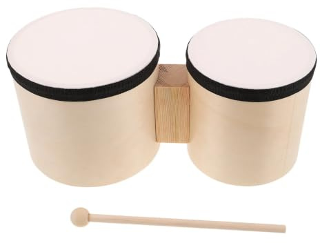 Bongo trummor 1 set trä bongos trumma 13 cm 6 dubbla toner handslagverk instrument rent trä ljud nybörjarvänlig bärbar för musik