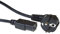 ACT Cable de alimentación IEC de 1,5 m, Cable C13, Cable de alimentación para PC, CEE 7/7 a C13 de 3 Clavijas - Contacto de Puesta a Tierra - AK5012 Negro