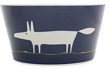 Keith Brymer Jones Collaboration Range - Scion Living Bowl Mr Fox Ceramic Bowl - Indigo - 565ml