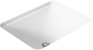 Kohler K-20000-0, White Caxton Rectangle 20-5/16 in. x 15-3/4 in. Undermount Bathroom Sink