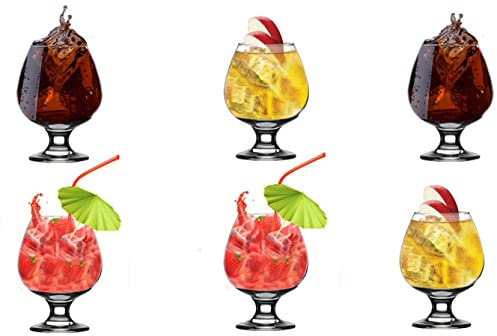 Brandy Glasses 390ml, Wine Glasses, Cognac Snifter Glasses, Wine Glasses Set Of 6, Whiskey Glasses Set of 6, Brandy Glass 6 Pack, Lead-Free Spirits/Wine/Drinks Crystal Glass- Brandy Glasses 390ml