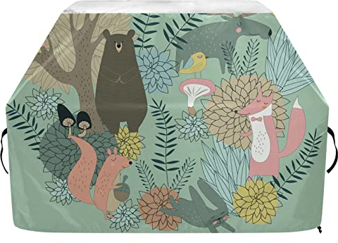 Owl Love Forest Grillabdeckungen, wasserdicht, 165 cm, Grün
