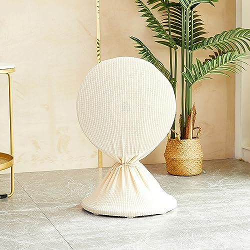 Treer Housse Anti-poussière pour Ventilateur Électrique - Housse Ventilateur sur Pied Anti-humidité Housses pour Ventilateur Rondes Réutilisable pour Ventilateur de Sol Domestique (Beige,50x90cm)