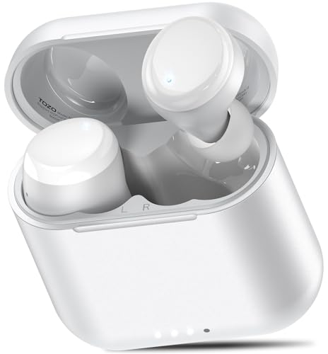 TOZO T6 Wireless Earbuds, Bluetooth 5.3 Ear Buds, Stereo Sound in Ear Headphones, 50 Hours Playtime, Wireless Charging Case, APP Customizable EQs, IPX8 Waterproof Earphones