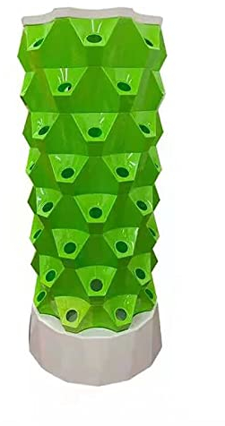 Torre idroponica, Sistema di Coltivazione acquaponica, Kit di Coltivazione aeroponica per Torre da Giardino per Erbe, Frutta e Verdura con Pompa idratante, Timer, Adattatore, Letto