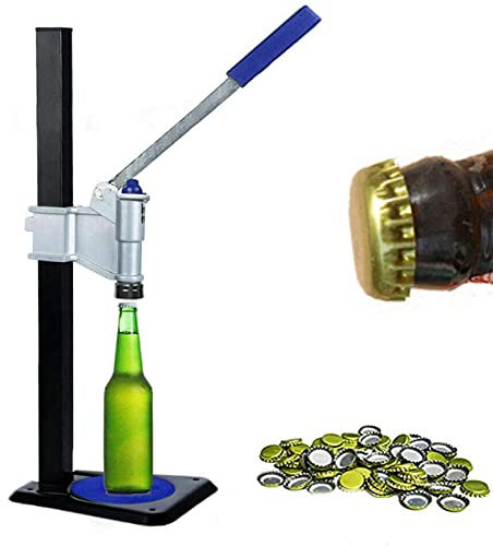 Lxwyq Professional Bench Beer Bottle Capper, Manual Bottle Machine Bottle Cap Sealer with Non-Slip Pad, Adjustable Height Bottle Cap Sealer for Homebrew Beer & Soft Drinks