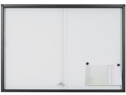 Bi-Office Schaukasten Exhibit Extra, abschliessbar, magnetische Innenfläche, für bis zu 6 DIN A4 Blätter, Aluminiumrahmen Farbe Anthrazit