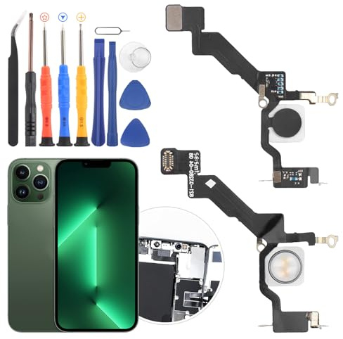 YWLRONG for iPhone 13 Pro Max Flash Light Flex Cable Replacement for iPhone 13 Pro Max A2641 A2643 A2644 A2645 A2484 Flashlight Flex Cable Module Connector Assembly Repair Parts