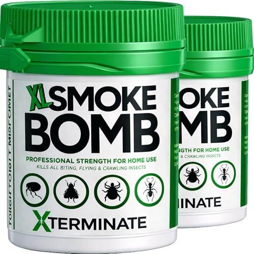 Xterminate XL 11g Smoke Bomb Fogger Killer For Fleas, Bed bug, Carpet Moths, Cluster Fly, Silverfish, Carpet Beetle Insects (HSE Approved And Tested) (2 x 11g)