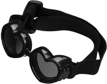 Herz-Sonnenbrille für Hunde,Herzförmige Hunde-Sonnenbrille | Antibeschlag-Sonnenbrille für Haustiere - Kleine Hunde-Sonnenbrille zum Radfahren, Anti-Beschlag-Brille, Augenschutz mit verstellbarem Riem
