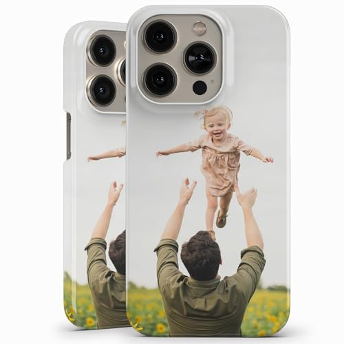 AIGAT Personalisierte Handyhülle für iPhone 14 - Vollständiges Druckdesign Benutzerdefinierter Fotodruck Robuste Schutzhülle - Ihr Design Hier | 1 Fotos